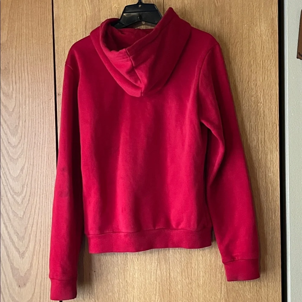Nike SMALL women’s classic cotton fleece swoosh red pullover hoodie sweatshirt